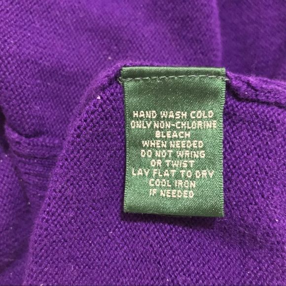 Lauren Ralph Lauren Women's Small Purple Cotton Knit Jacket with Gold Crown Logo - Picture 8 of 12